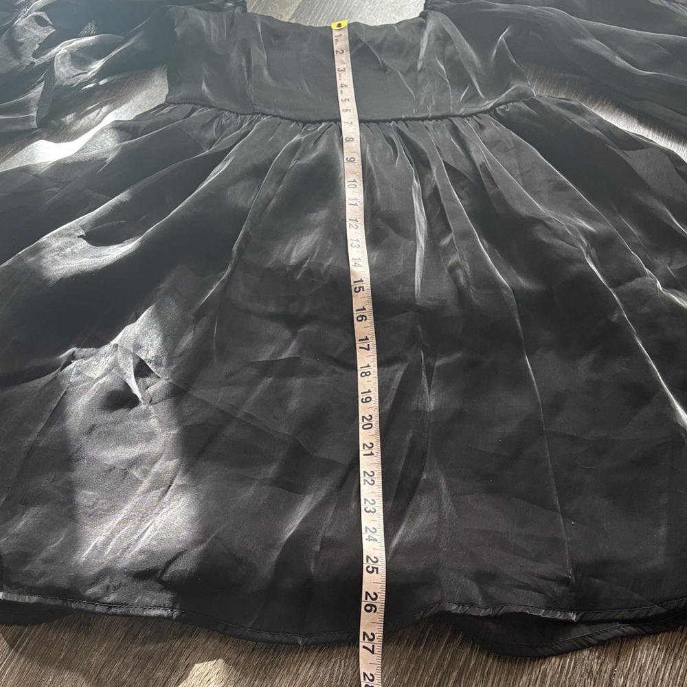Shiny Black Tulle Baby Doll Dress - Picture 6 of 6